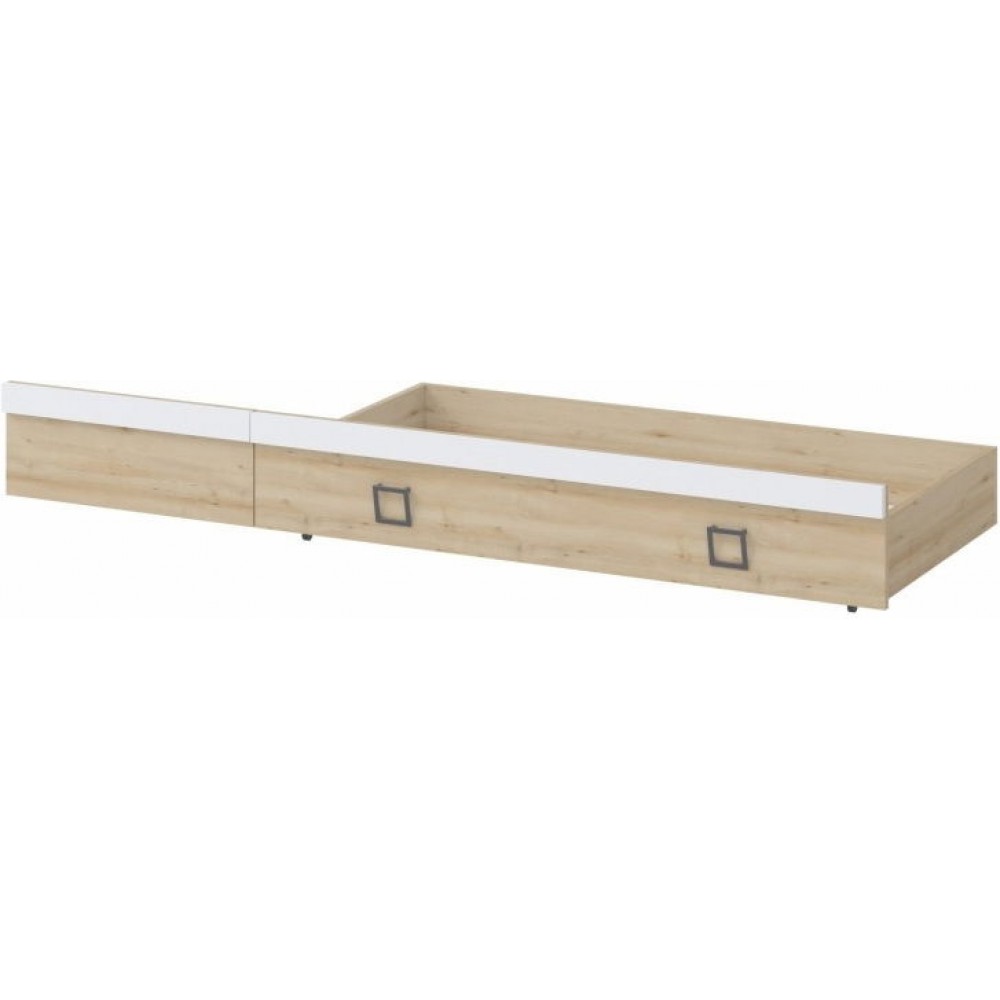 Συρτάρι κρεβατιού Riddle-Δρυς-Λευκό