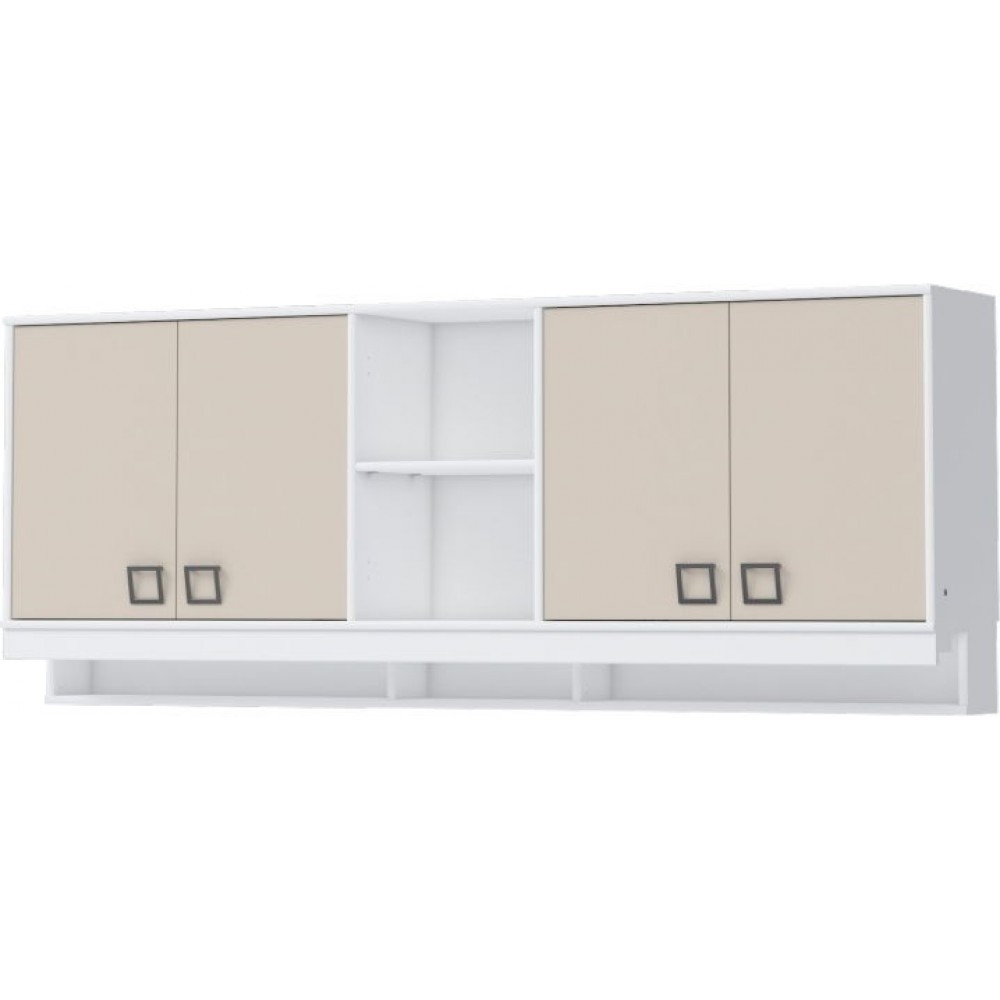 Εταζέρα κρεβατιού Riddle-Λευκό-Sand