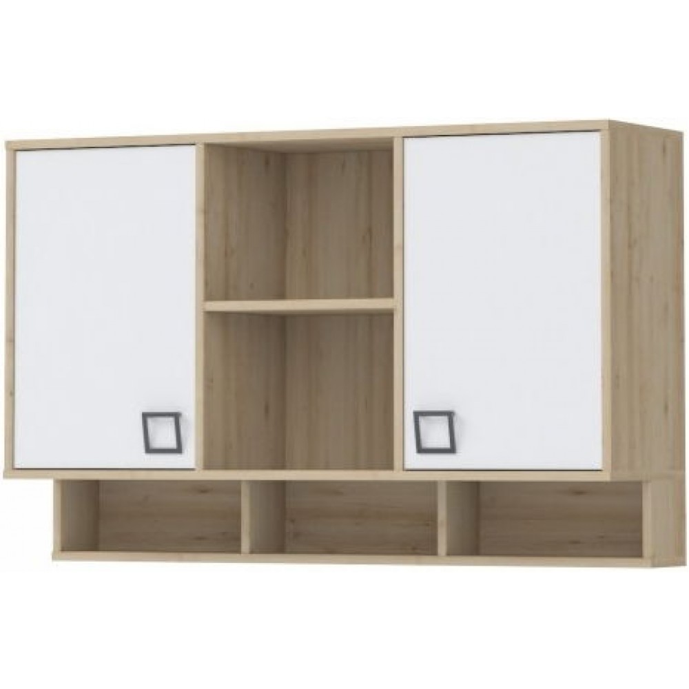 Εταζέρα Γραφείου Riddle-Δρυς-Λευκό