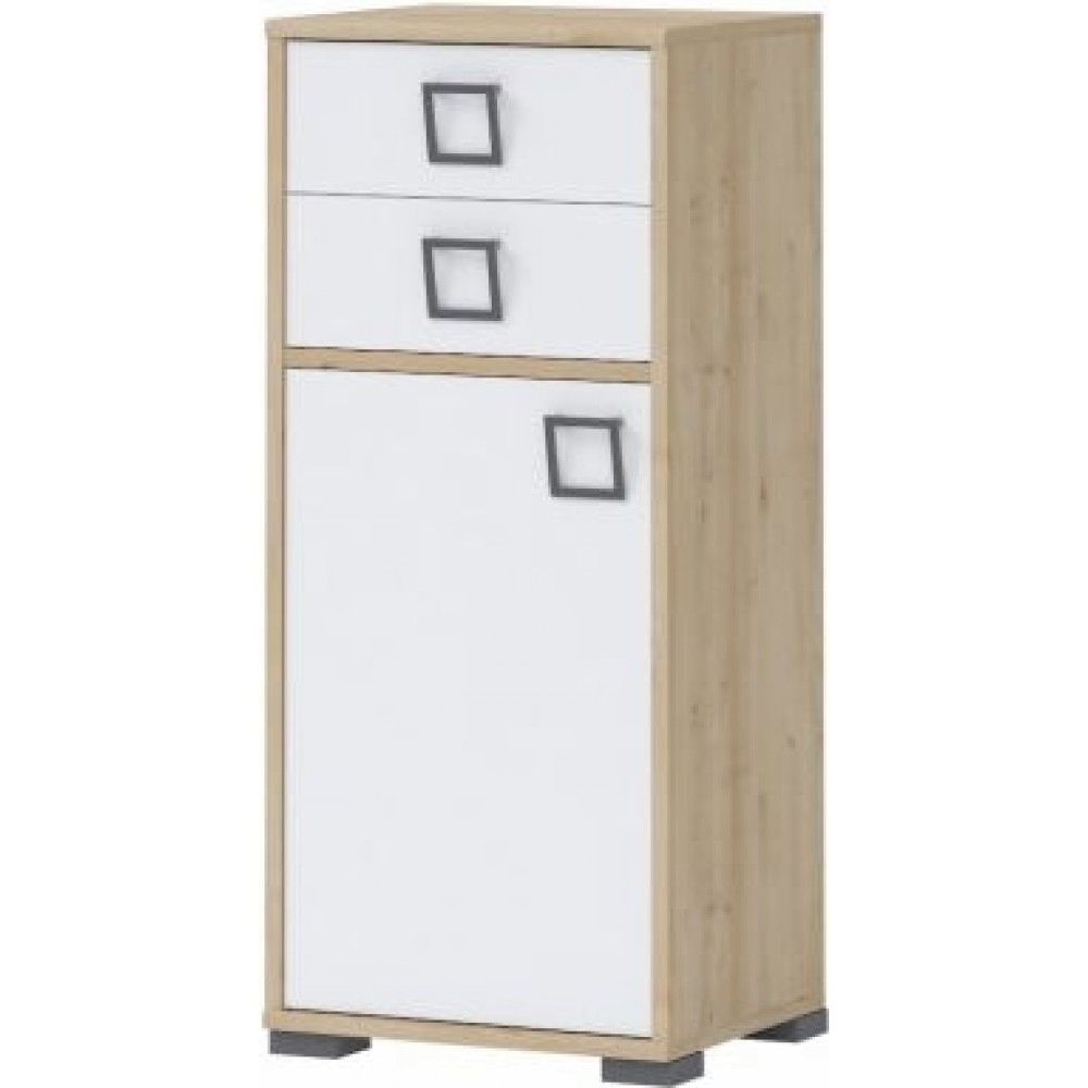 Ντουλάπι Riddle 1D2S-Δρυς-Λευκό