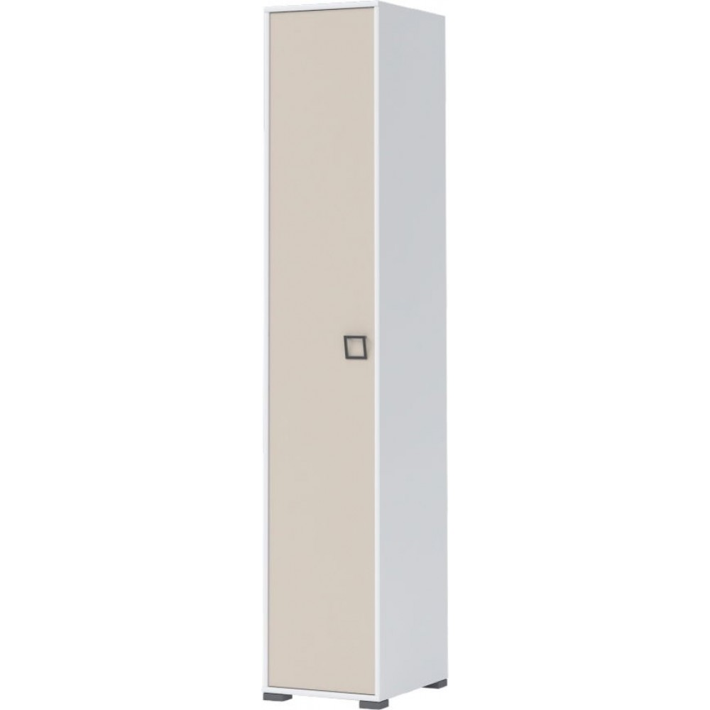 Ντουλάπα Riddle 1D-Λευκό-Sand