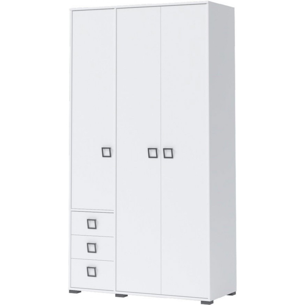 Ντουλάπα τρίφυλλη Riddle 3D3S-Λευκό