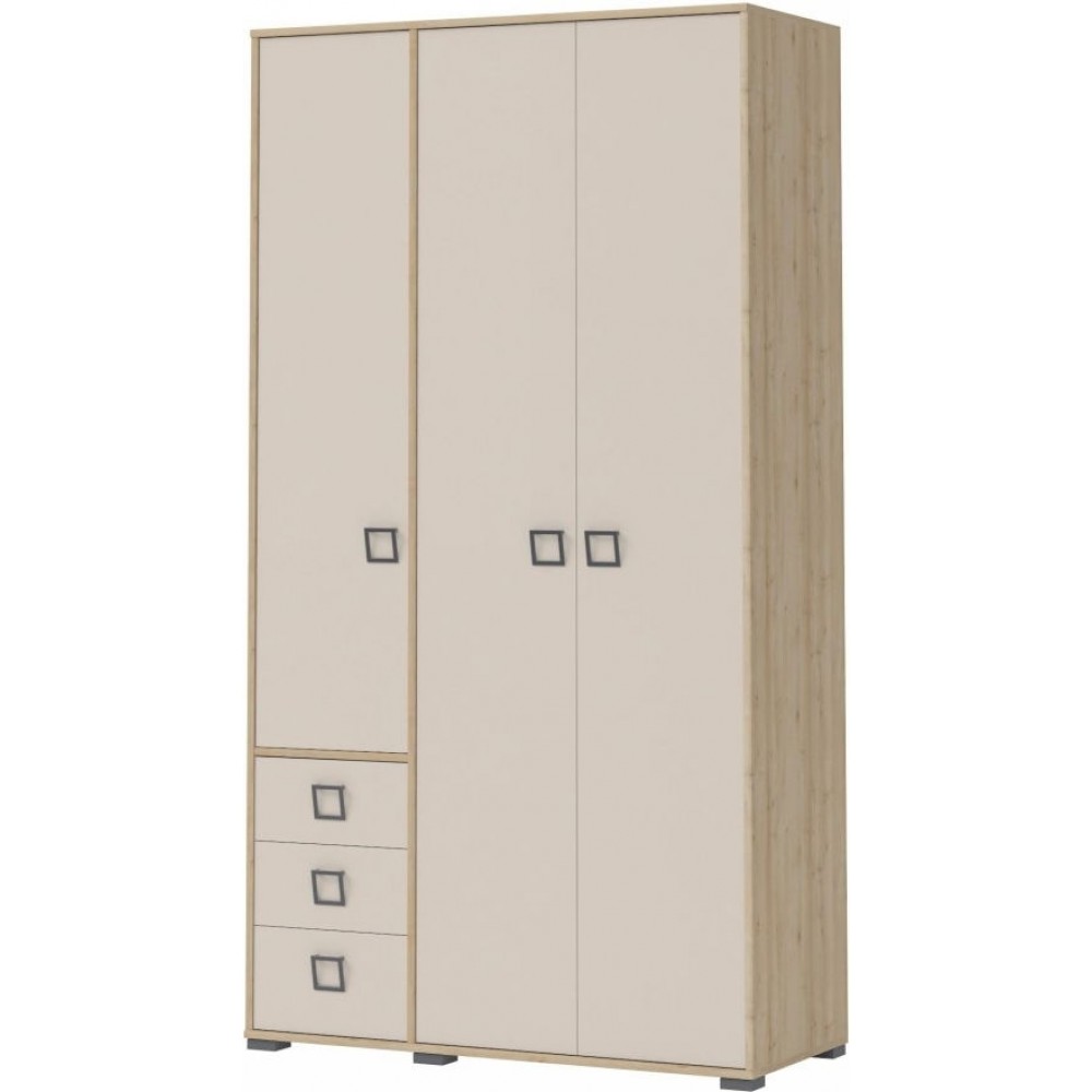 Ντουλάπα τρίφυλλη Riddle 3D3S-Δρυς-Sand