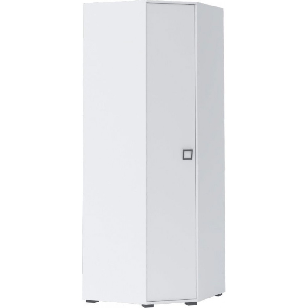 Ντουλάπα γωνιακή Riddle 1D-Λευκό