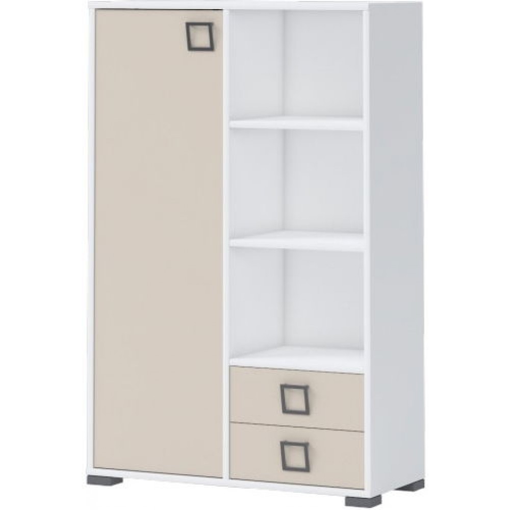 Ντουλάπι Riddle 1D2S plus-Λευκό-Sand