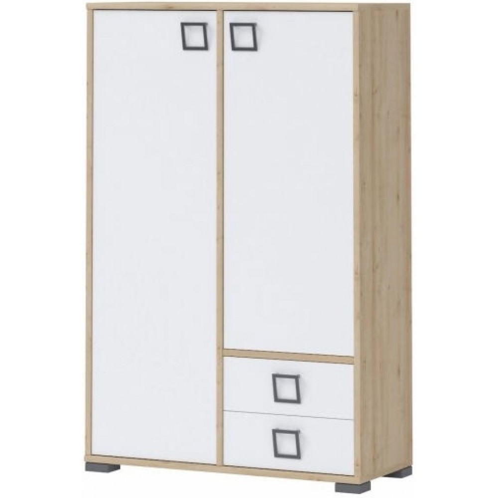 Ντουλάπι Riddle 2D2S-Δρυς-Λευκό