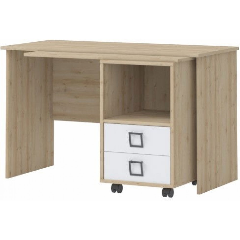 Γραφείο Riddle plus-Δρυς-Λευκό