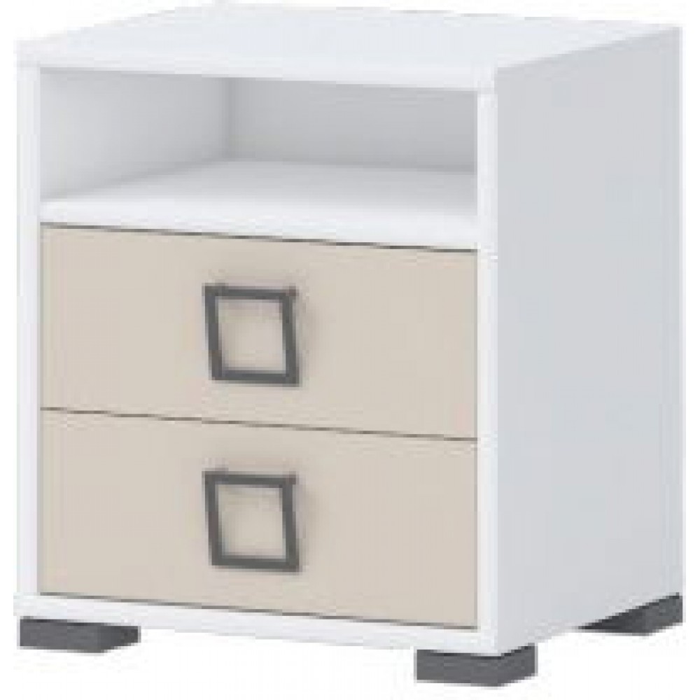 Κομοδίνο Riddle-Λευκό-Sand