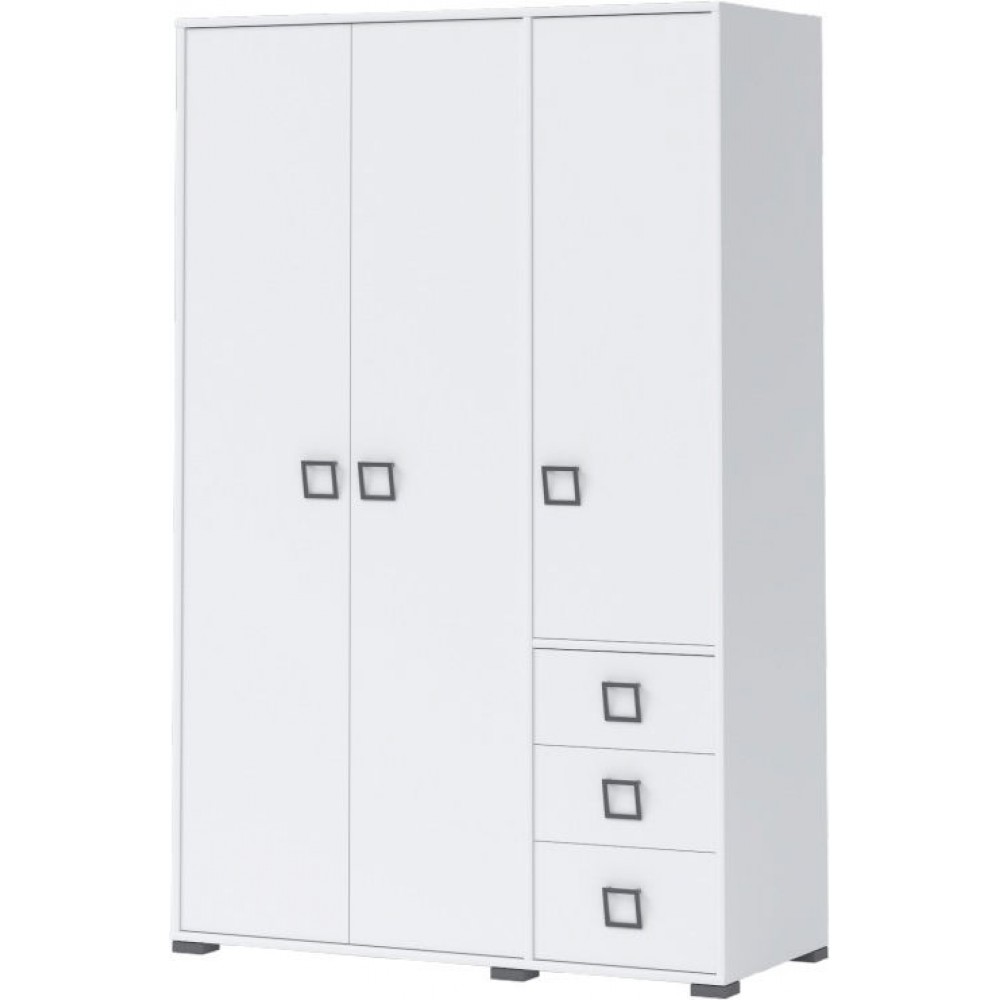 Γκαρνταρόμπα τρίφυλλη Riddle 3D3S-Λευκό