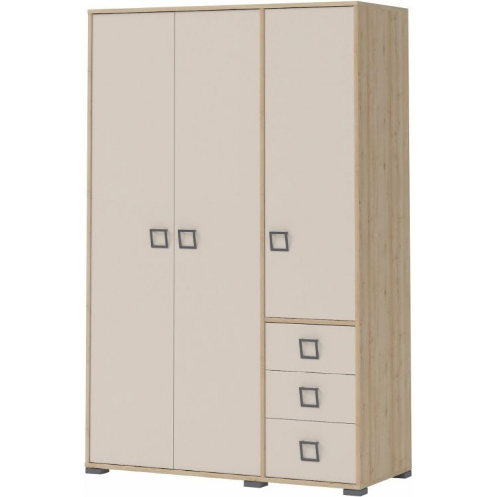 Γκαρνταρόμπα τρίφυλλη Riddle 3D3S-Δρυς-Sand