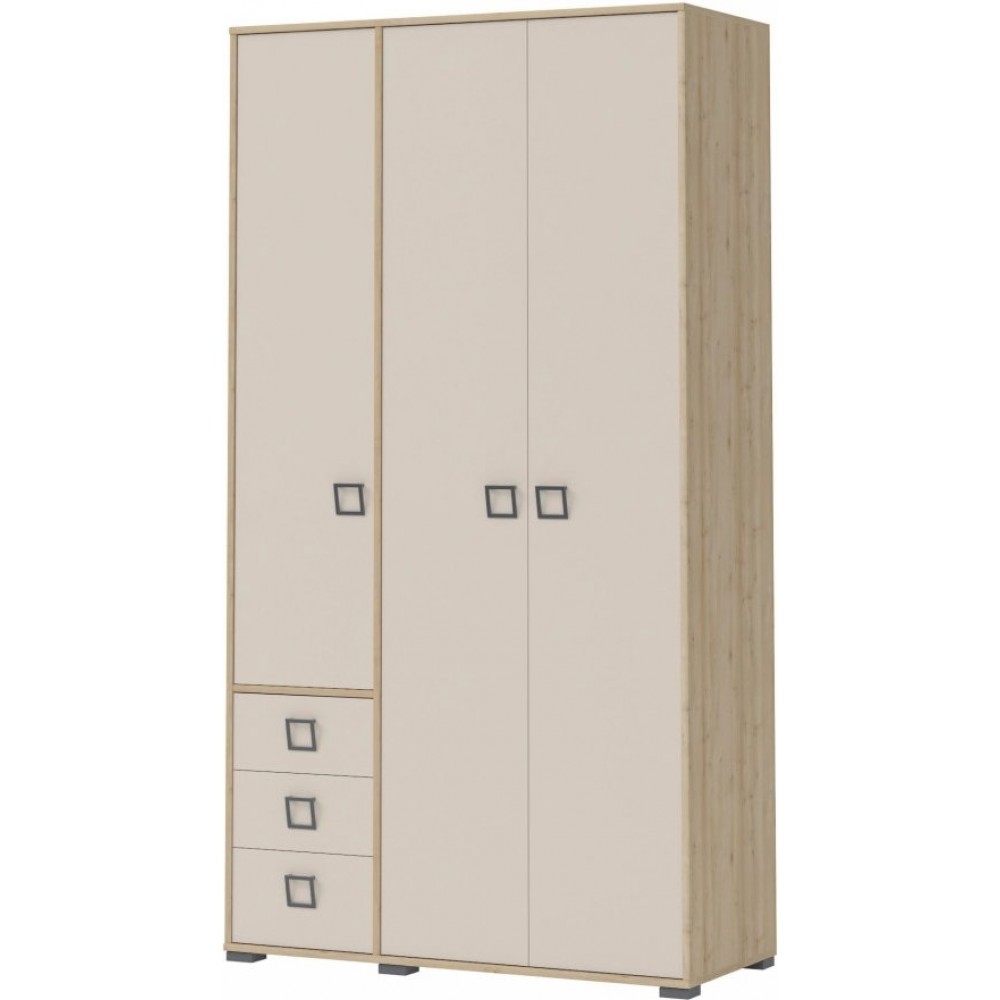 Ντουλάπα τρίφυλλη Riddle 3D3S 126x56x236
