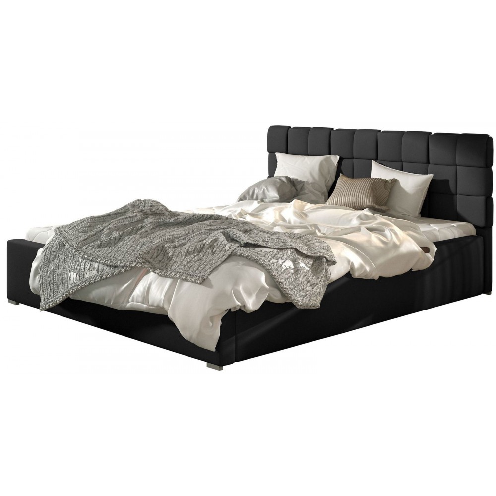 Επενδυμένο κρεβάτι Grady-160 x 200-Με μηχανισμό ανύψωσης-Mauro