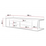 Έπιπλο τηλεόρασης Smart-Μήκος: 180 εκ.-Leuko