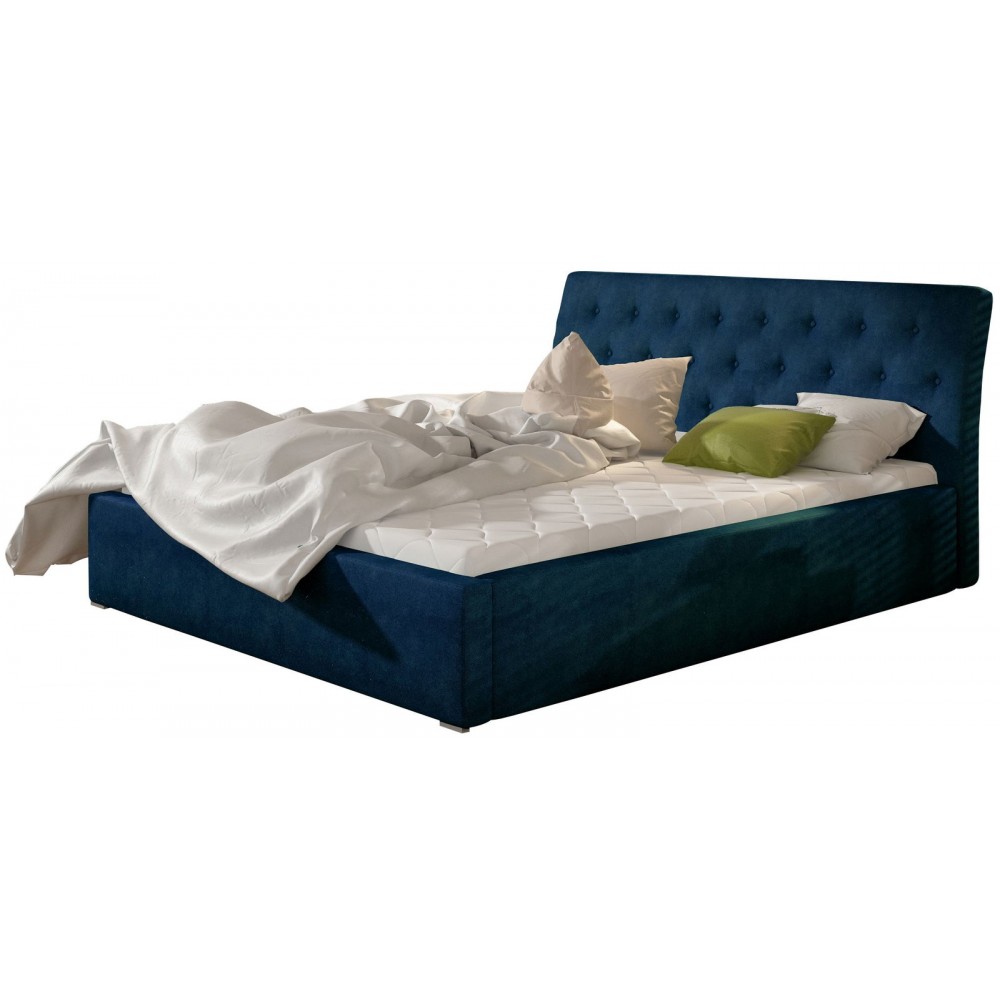 Επενδυμένο κρεβάτι Milan-Mple-Χωρίς μηχανισμό ανύψωσης-140 x 200