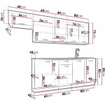 Σύνθεση κουζίνας Clara-Μήκος: 180 εκ.