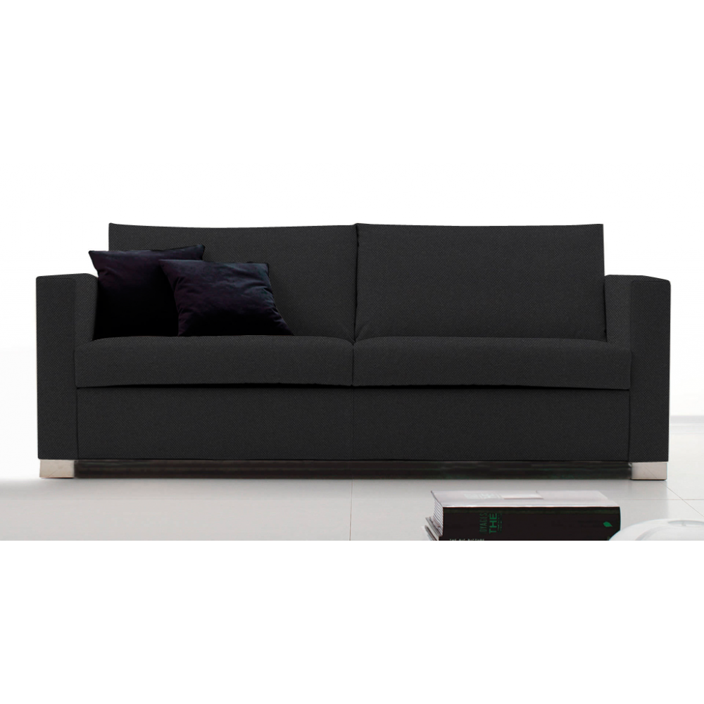 Καναπές Smart Τριθέσιος-185φ 90β εκ-Μαύρο