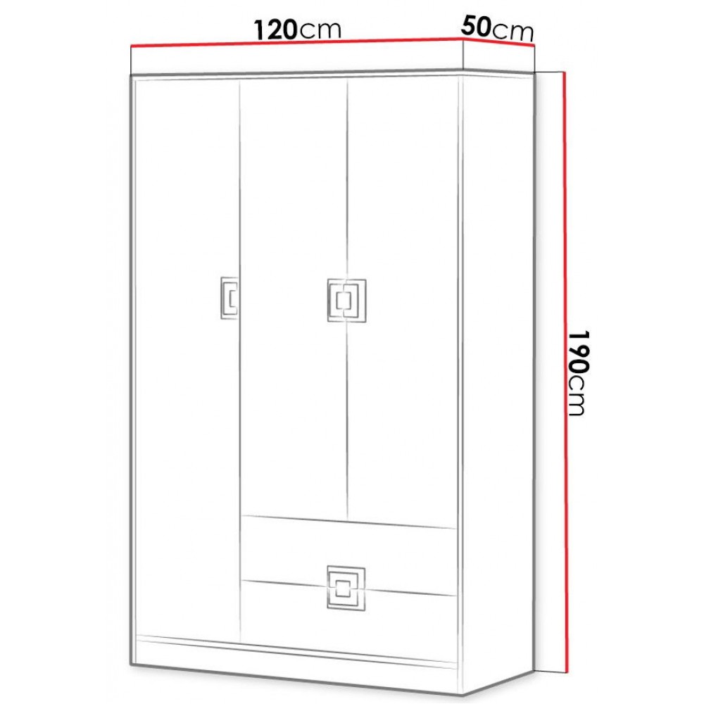 Ντουλάπα Nico τρίφυλλη