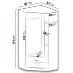 Γωνιακή ντουλάπα Nico