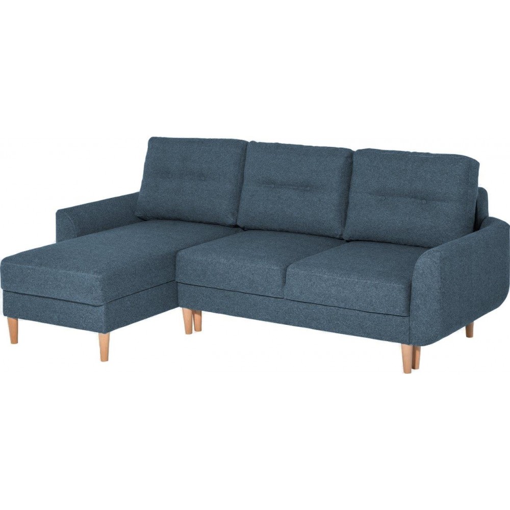Γωνιακός καναπές Cotta-Δεξιά-Γκρι - Μπλε