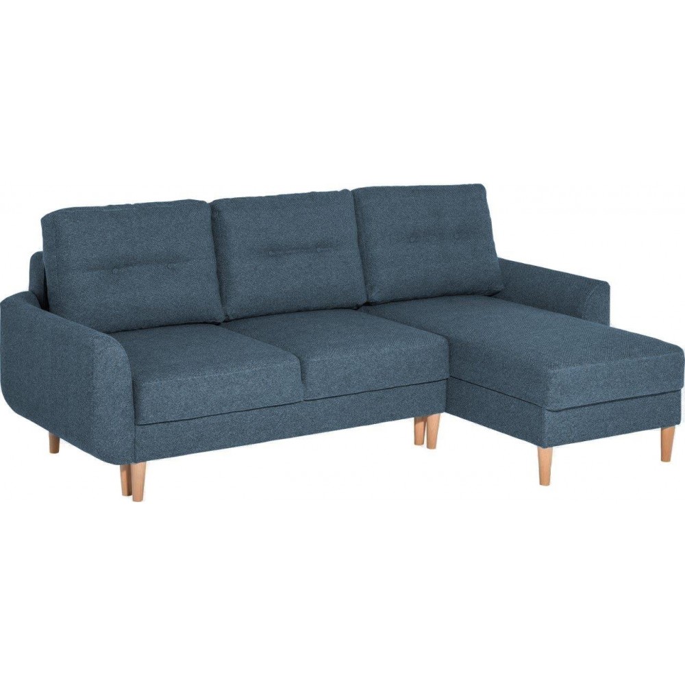 Γωνιακός καναπές Cotta-Αριστερή-Γκρι - Μπλε