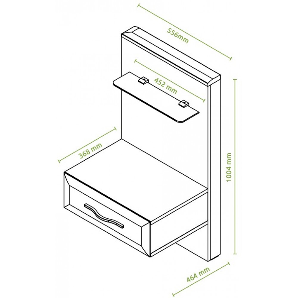Κομοδίνο Giallo 1D plus-Αριστερά