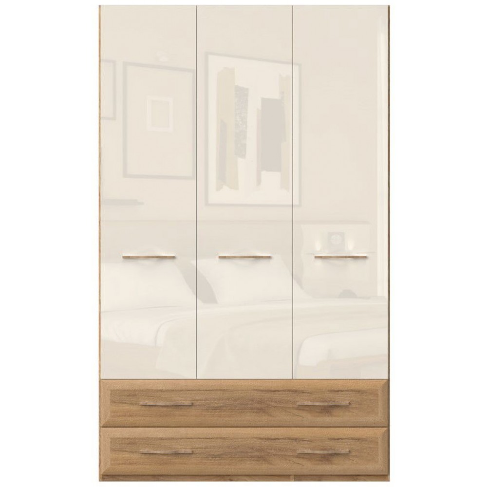 Ντουλάπα τρίφυλλη Giallo 3D2S