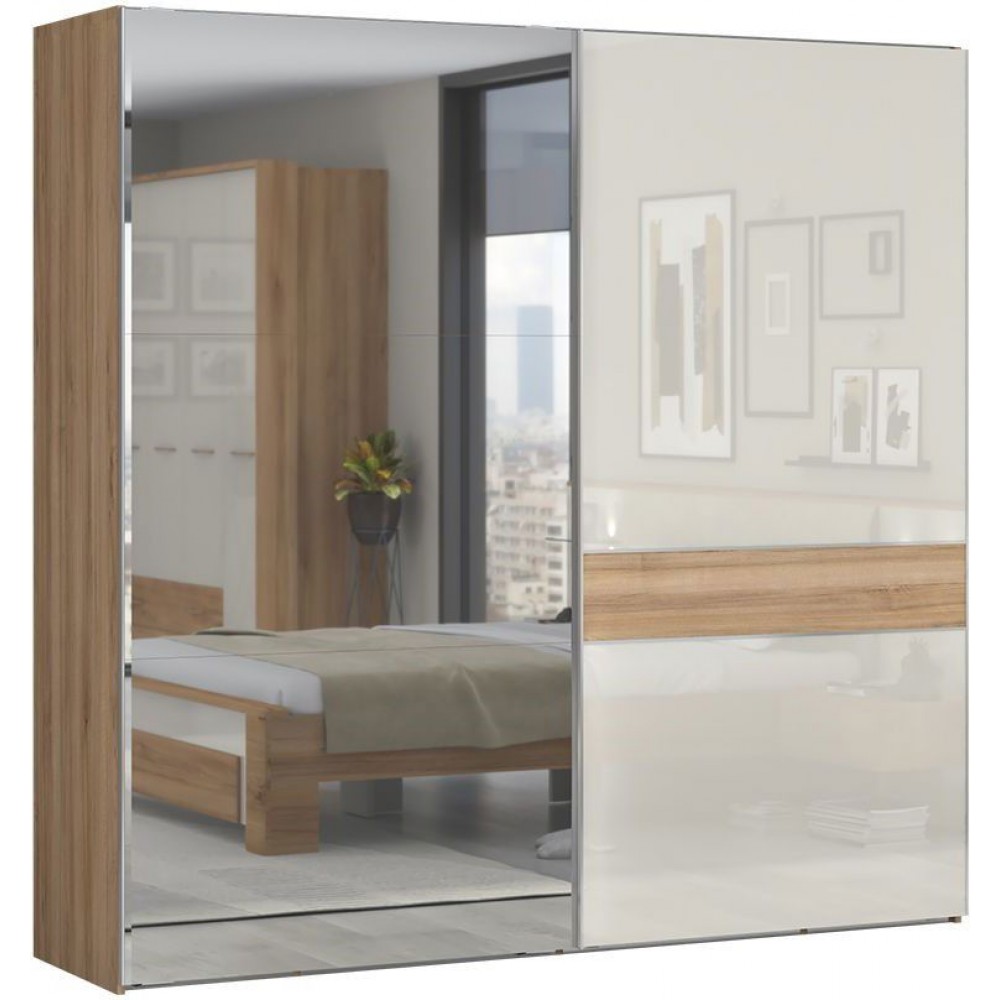 Ντουλάπα συρόμενη Giallo 230 με καθρέπτη