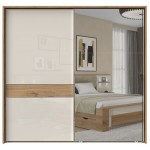 Ντουλάπα συρόμενη Giallo 230 με καθρέπτη