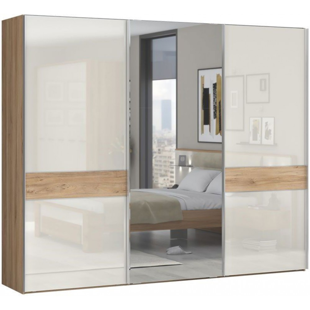 Ντουλάπα συρόμενη Giallo 280 με καθρέπτη