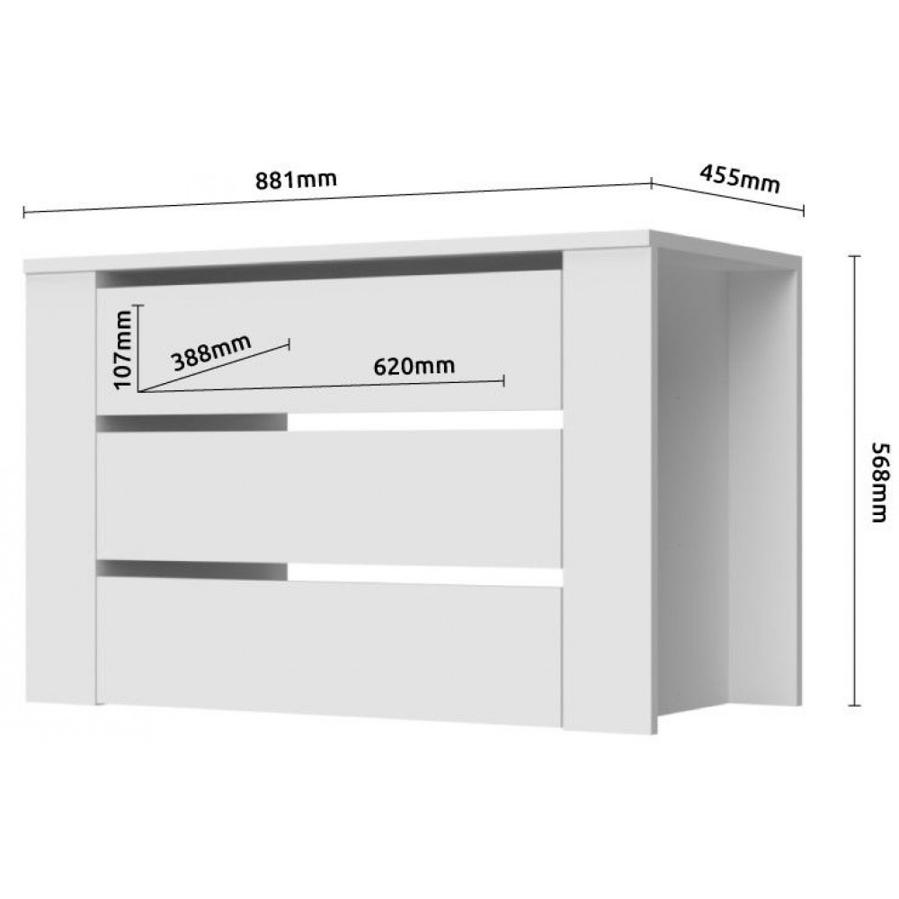 Συρταριέρα ντουλάπας JL Universal-Leuko