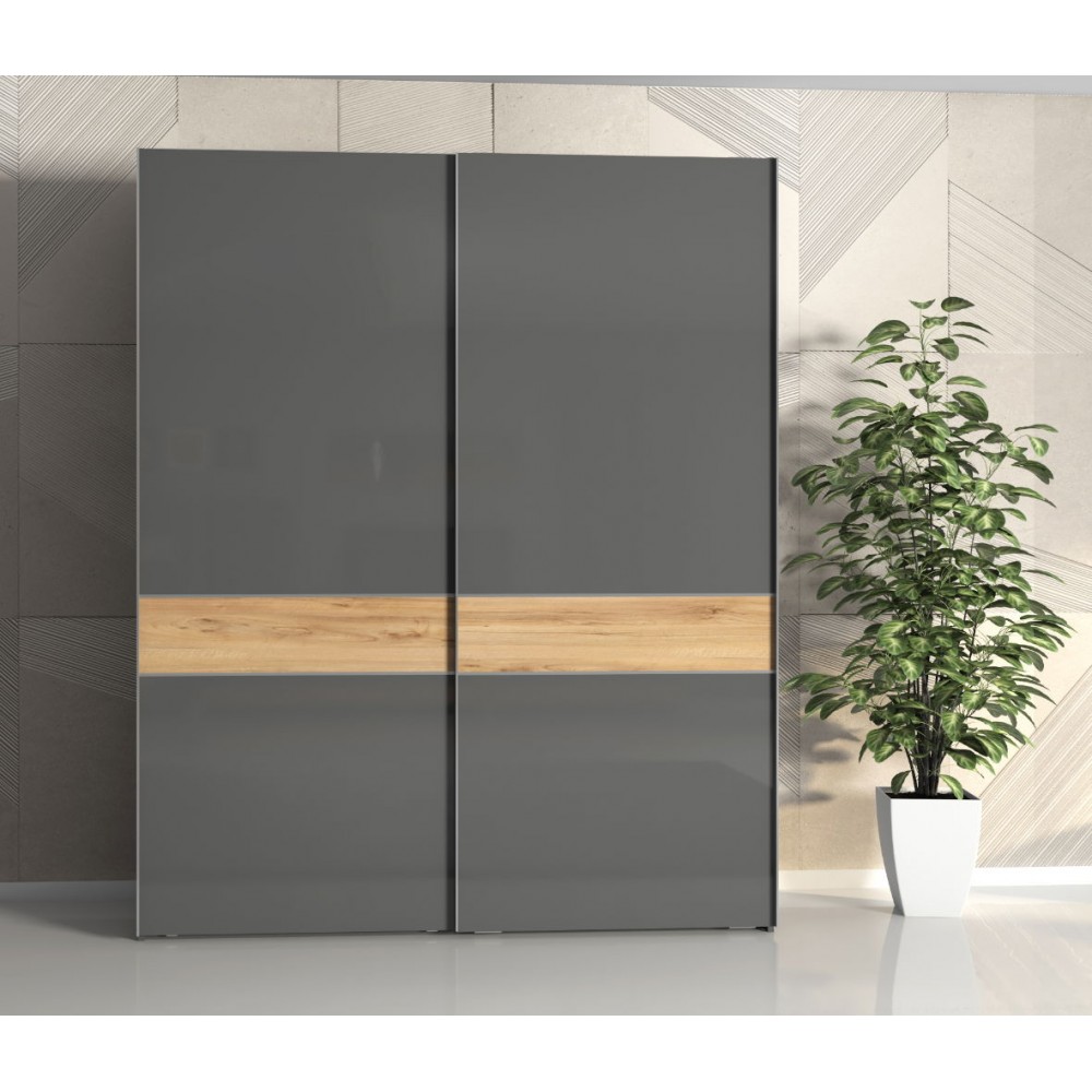 Ντουλάπα συρόμενη δίφυλλη Agate 180