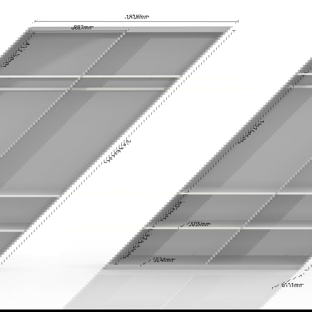 Ντουλάπα συρόμενη δίφυλλη Agate 180