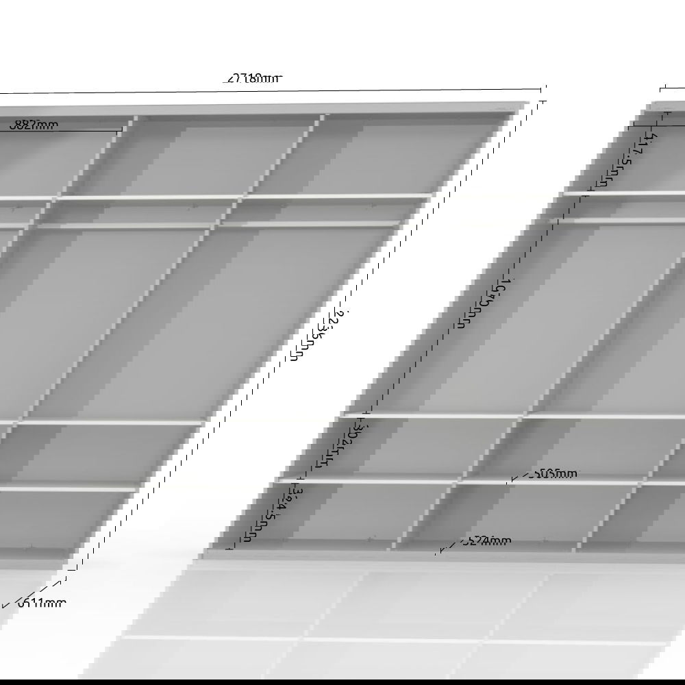 Ντουλάπα συρόμενη τρίφυλλη Agate 280 με καθρέπτη