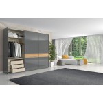 Ντουλάπα συρόμενη τρίφυλλη Agate 280 με καθρέπτη