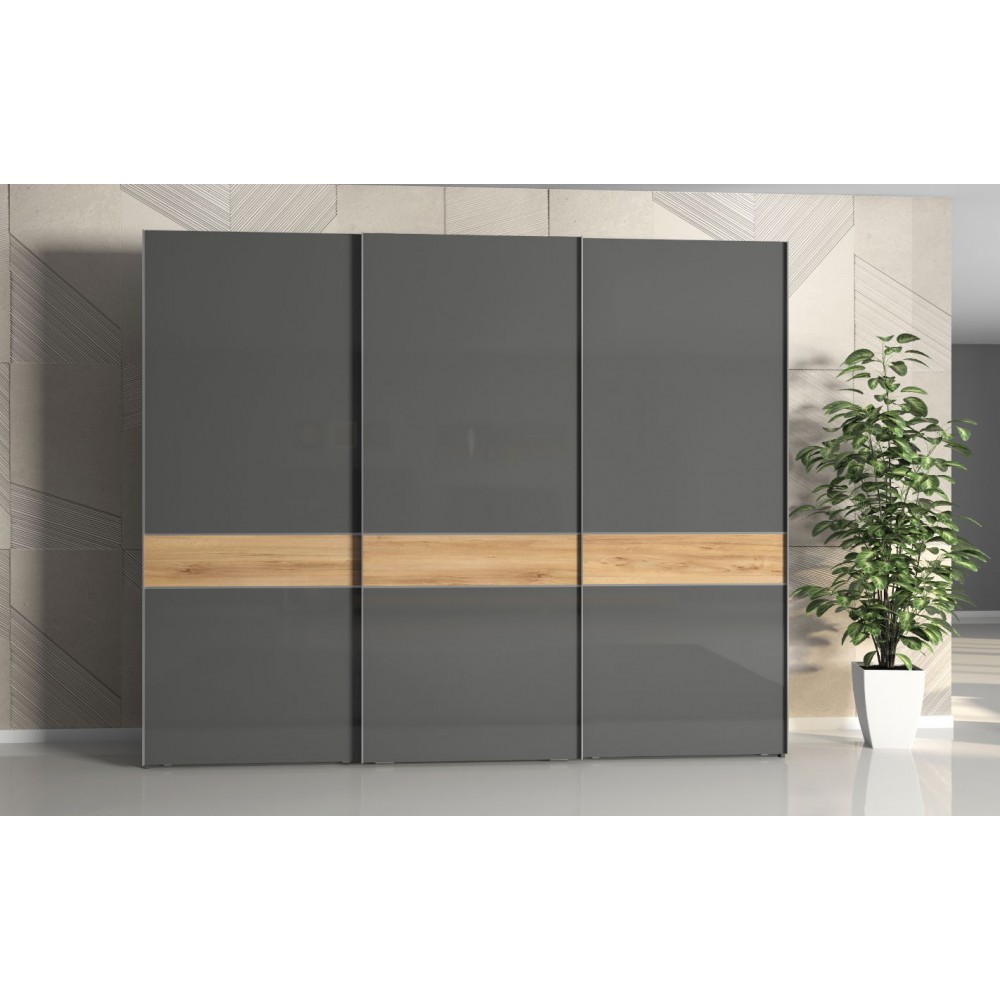 Ντουλάπα συρόμενη τρίφυλλη Agate 280