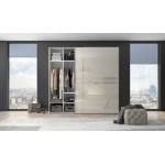 Ντουλάπα συρόμενη δίφυλλη Realm 180-Μπεζ