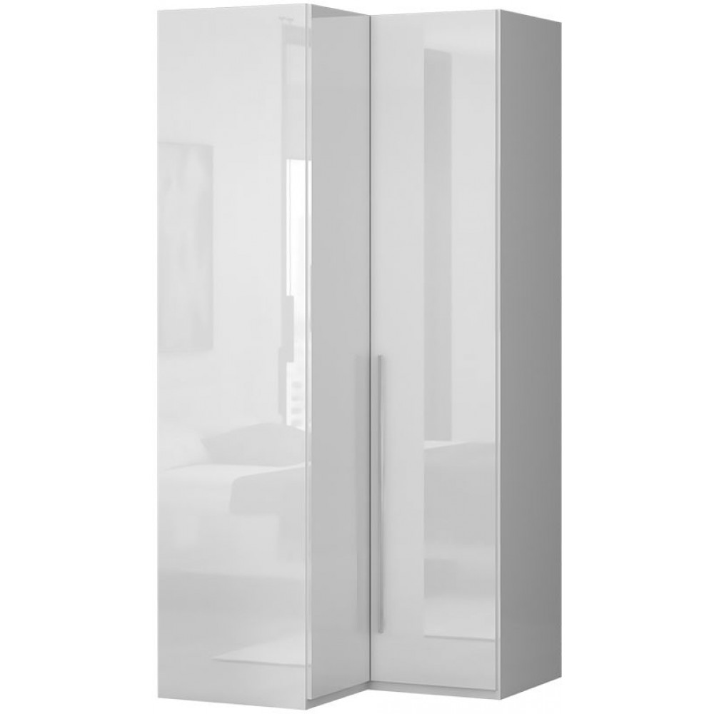 Ντουλάπα γωνιακή Realm-Λευκό