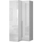 Ντουλάπα γωνιακή Realm-Λευκό