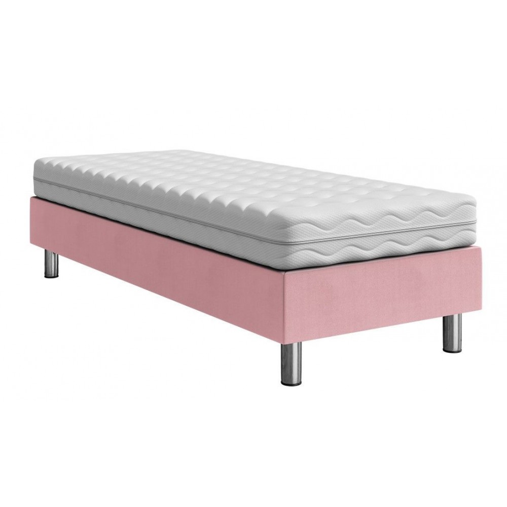 Επενδυμένο κρεβάτι Lux-Baza-Roz-200 x 120 x 30