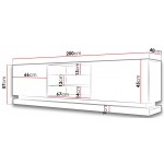 Έπιπλο τηλεόρασης Qiu-Leuko-Μήκος: 160 εκ.