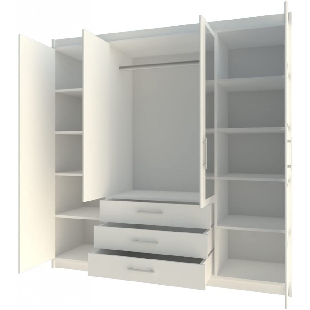 Ντουλάπα Bali 4D τετράφυλλη-Fusiko