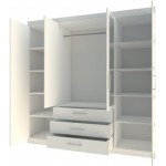 Ντουλάπα Bali 4D τετράφυλλη-Fusiko