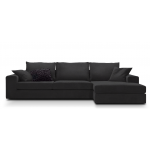 Γωνιακός καναπές Mission-Προσαρμόσιμη-230φ 145β εκ.-Μαύρο