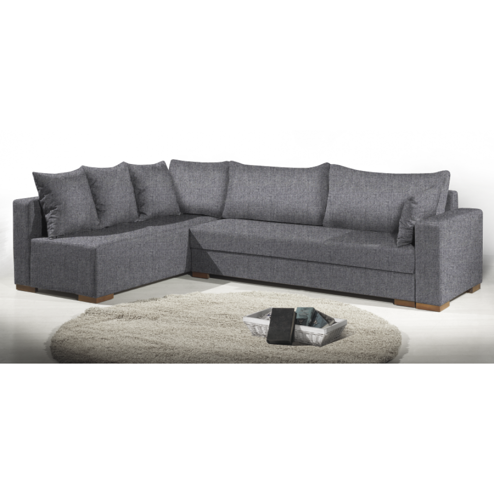 Γωνιακός καναπές Trendy-Αριστερή-265φ 165β εκ.-Γκρι