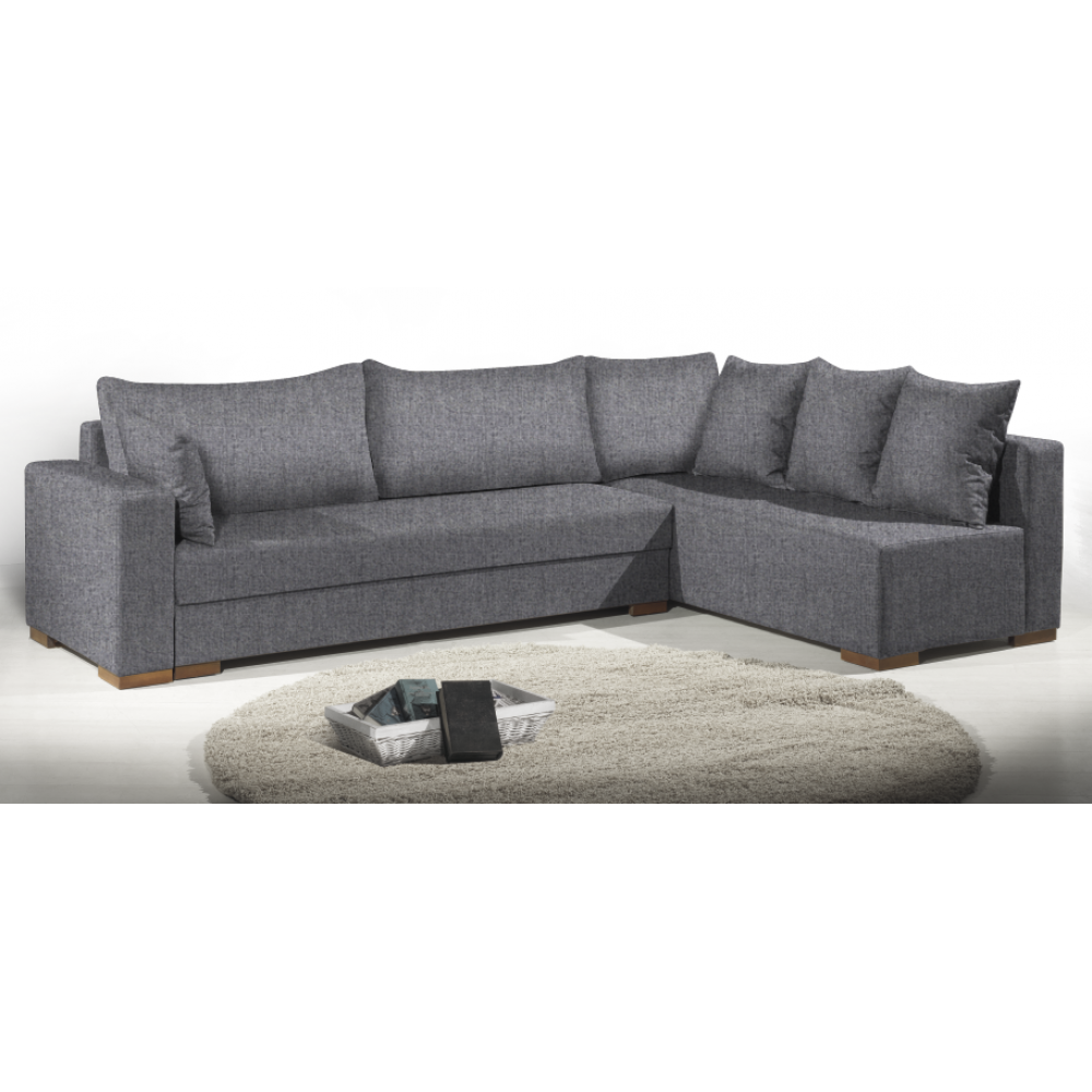 Γωνιακός καναπές Trendy-Δεξιά-285φ 185β εκ.-Γκρι