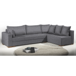 Γωνιακός καναπές Trendy-Δεξιά-285φ 185β εκ.-Γκρι