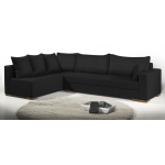 Γωνιακός καναπές Trendy-Αριστερή-285φ 185β εκ.-Μαύρο