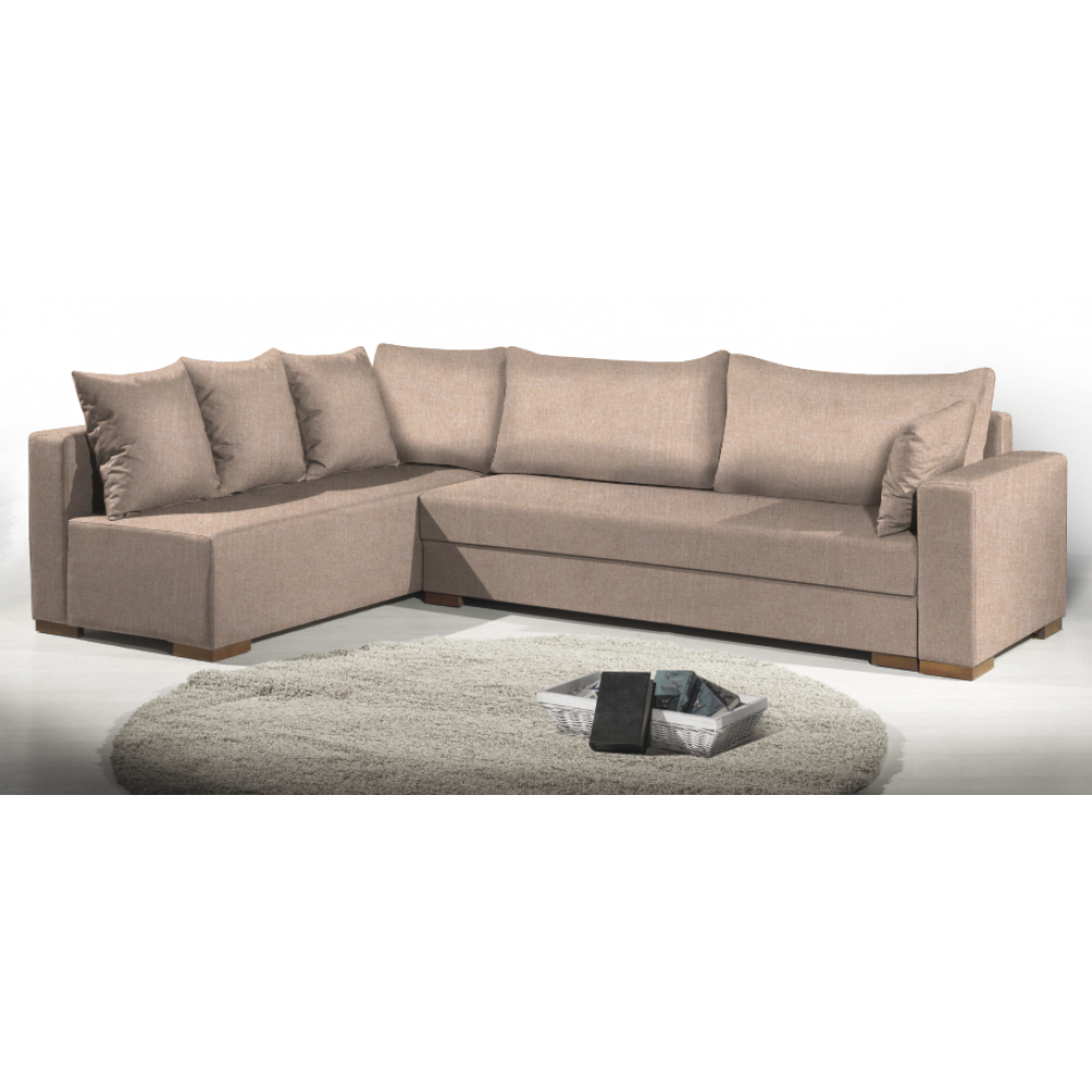 Γωνιακός καναπές Trendy-Αριστερή-265φ 165β εκ.-Μπεζ