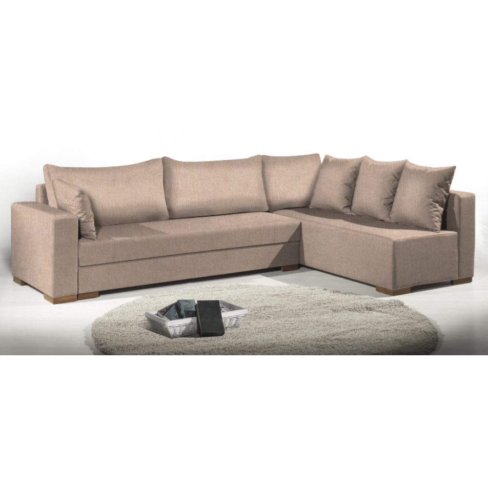 Γωνιακός καναπές Trendy-Αριστερή-285φ 185β εκ.-Μπεζ
