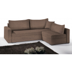 Γωνιακός καναπές Kleio-215φ 160β-Σοκολατί